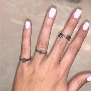 Set of 3 Kendra Scott rings.